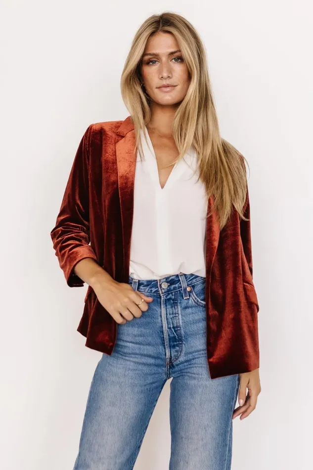 Baltic Born Outerwear Brinton Velvet Blazer Cinnamon 8211 Women Baltic Born Outerwear Brinton Velvet Blazer Cinnamon 8211 Women