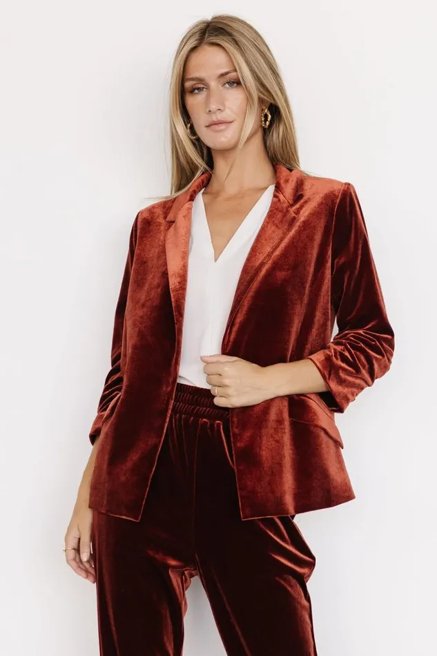 Baltic Born Outerwear Brinton Velvet Blazer Cinnamon 8211 Women Baltic Born Outerwear Brinton Velvet Blazer Cinnamon 8211 Women