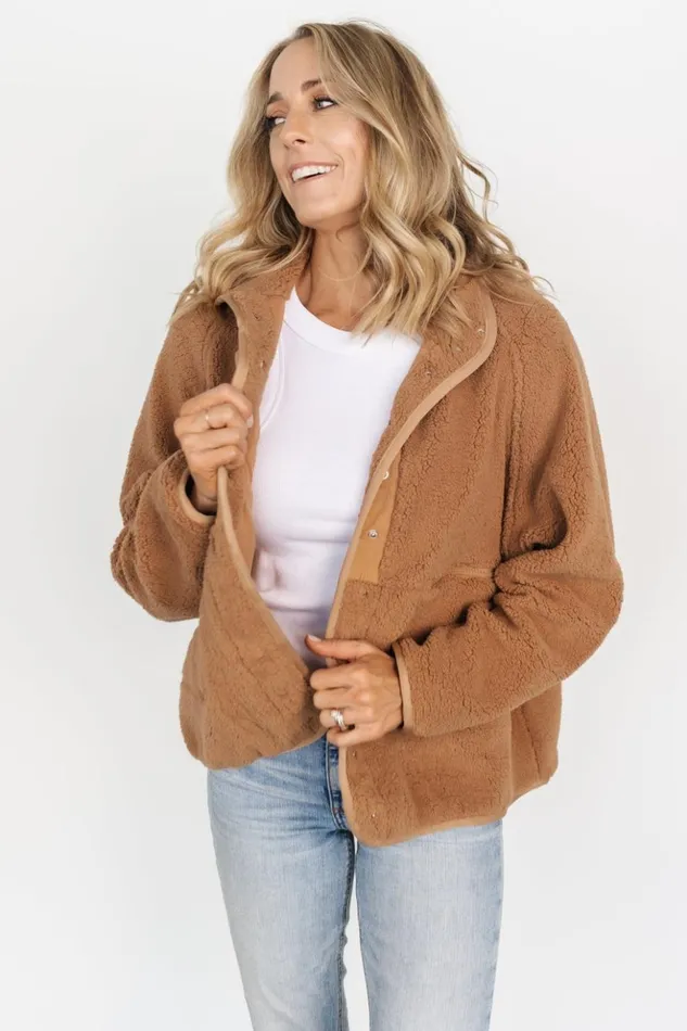 Baltic Born Outerwear Brynn Sherpa Jacket Camel 8211 Women