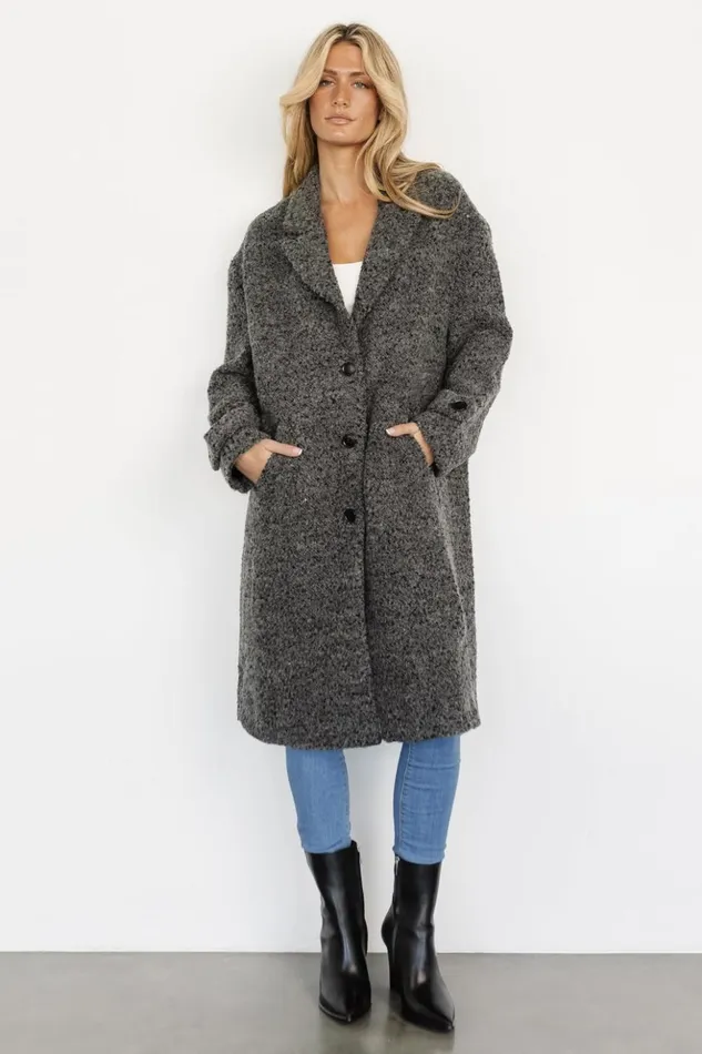 Baltic Born Outerwear Burke Boucle Coat Charcoal 8211 Women Baltic Born Outerwear Burke Boucle Coat Charcoal 8211 Women