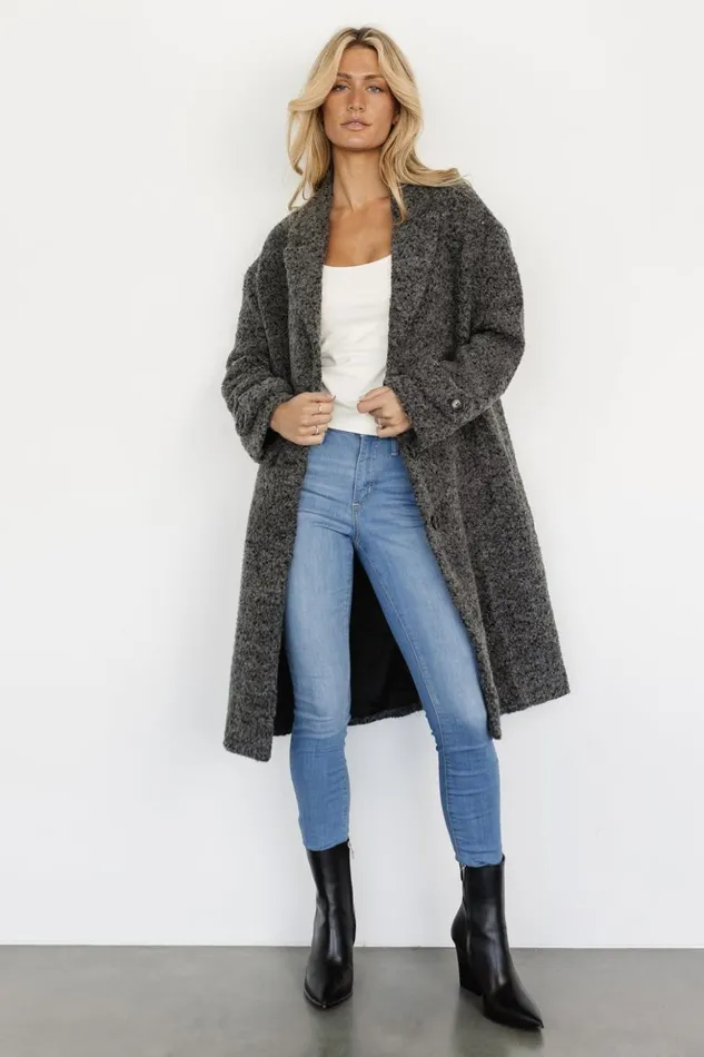 Baltic Born Outerwear Burke Boucle Coat Charcoal 8211 Women Baltic Born Outerwear Burke Boucle Coat Charcoal 8211 Women