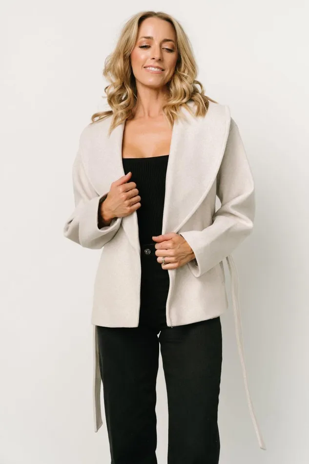 Baltic Born Outerwear Cartwright Belted Jacket Light Beige 8211 Women Baltic Born Outerwear Cartwright Belted Jacket Light Beige 8211 Women