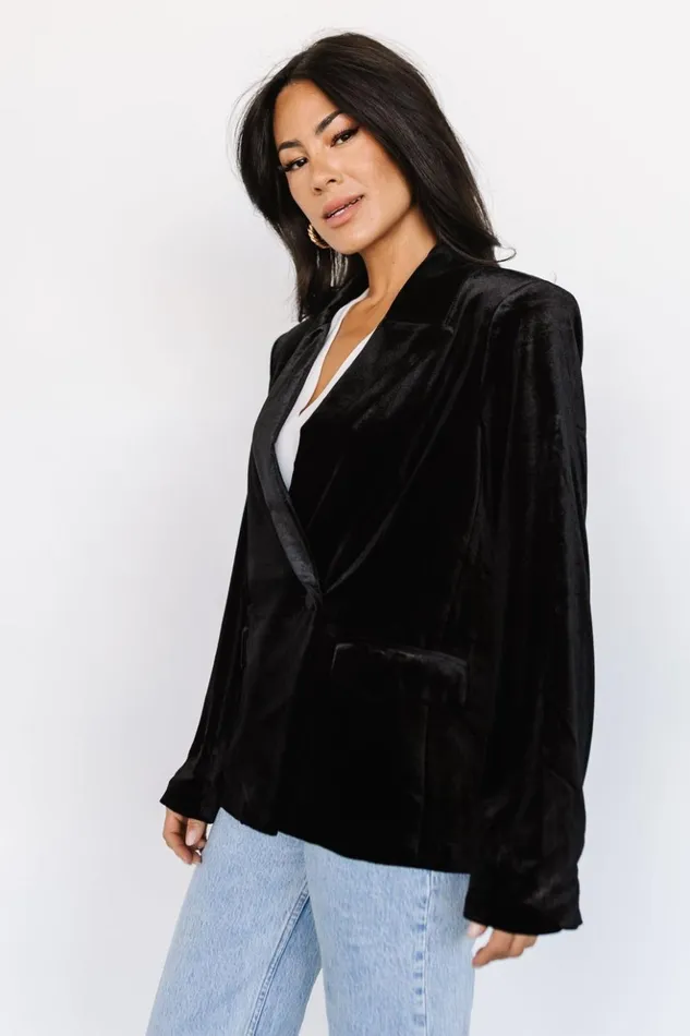 Baltic Born Outerwear Centennial Velvet Blazer Black 8211 Women Baltic Born Outerwear Centennial Velvet Blazer Black 8211 Women