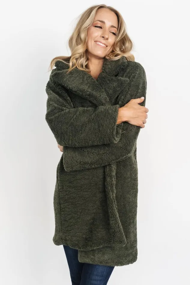 Baltic Born Outerwear Damien Sherpa Coat Dark Green 8211 Women Baltic Born Outerwear Damien Sherpa Coat Dark Green 8211 Women