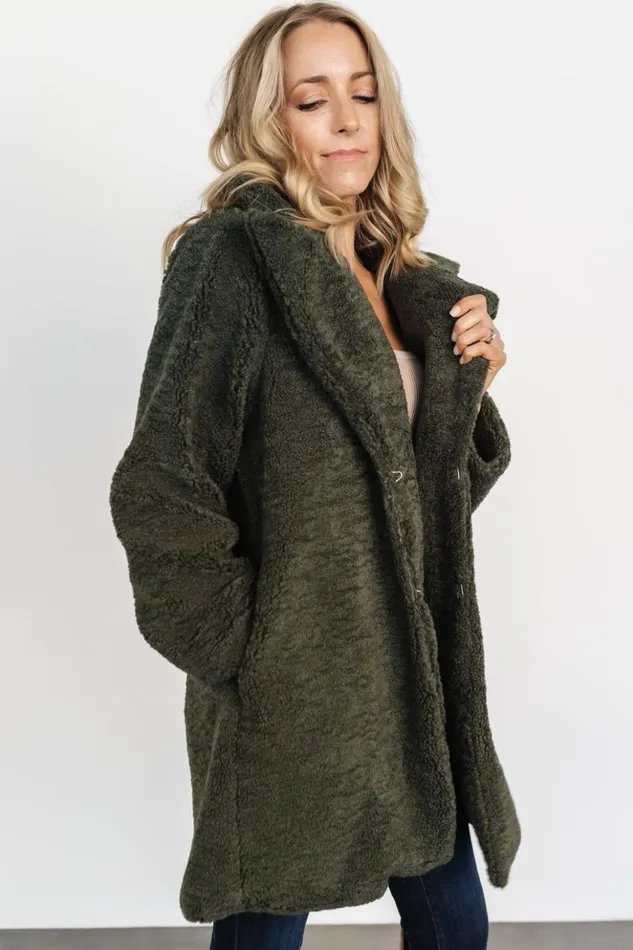 Baltic Born Outerwear Damien Sherpa Coat Dark Green 8211 Women Baltic Born Outerwear Damien Sherpa Coat Dark Green 8211 Women