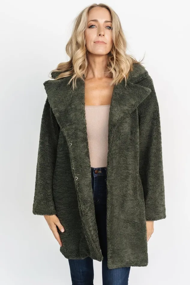 Baltic Born Outerwear Damien Sherpa Coat Dark Green 8211 Women Baltic Born Outerwear Damien Sherpa Coat Dark Green 8211 Women