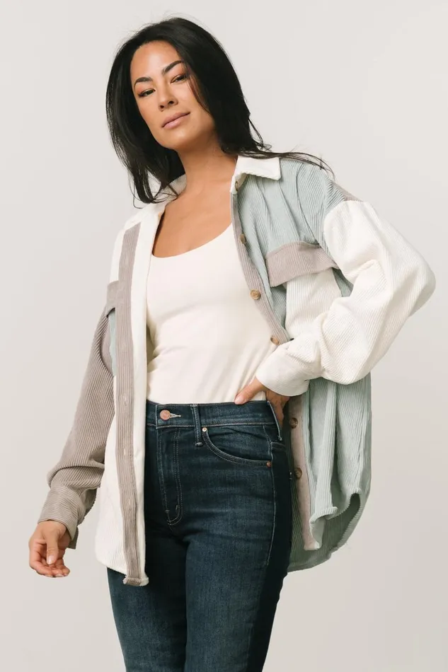 Baltic Born Outerwear Dillon Shacket Sage Multi 8211 Women