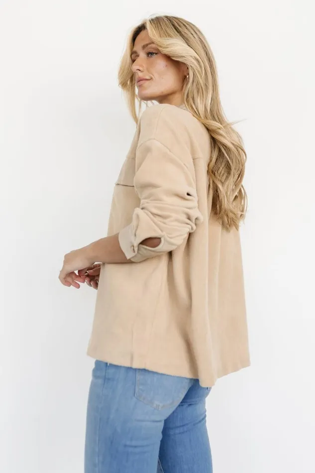 Baltic Born Outerwear Duke Button Up Top Taupe 8211 Women Baltic Born Outerwear Duke Button Up Top Taupe 8211 Women