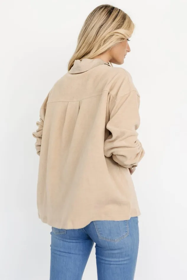 Baltic Born Outerwear Duke Button Up Top Taupe 8211 Women Baltic Born Outerwear Duke Button Up Top Taupe 8211 Women