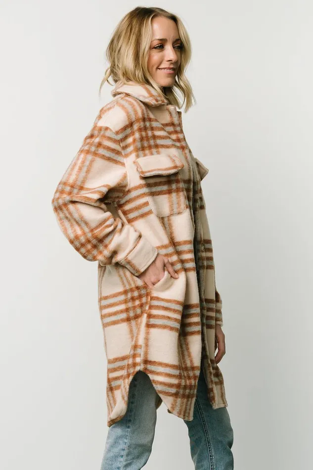 Baltic Born Outerwear Durango Plaid Shacket Oatmeal Mocha 8211 Women Baltic Born Outerwear Durango Plaid Shacket Oatmeal Mocha 8211 Women