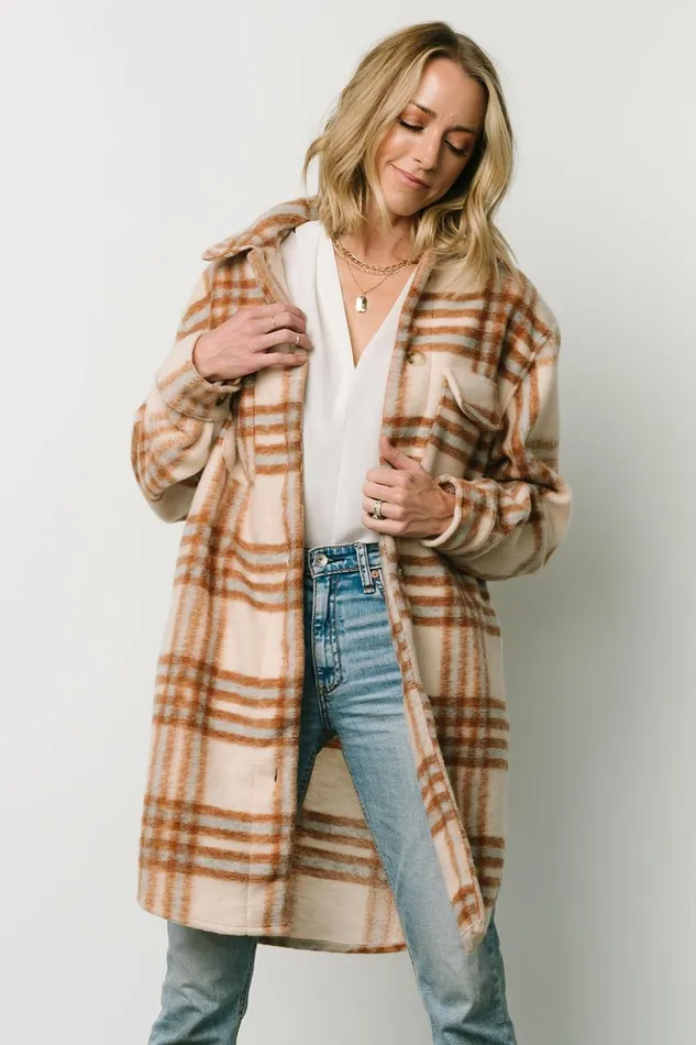 Baltic Born Outerwear Durango Plaid Shacket Oatmeal Mocha 8211 Women Baltic Born Outerwear Durango Plaid Shacket Oatmeal Mocha 8211 Women