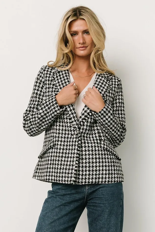Baltic Born Outerwear Ginerva Blazer Black Ivory 8211 Women Baltic Born Outerwear Ginerva Blazer Black Ivory 8211 Women
