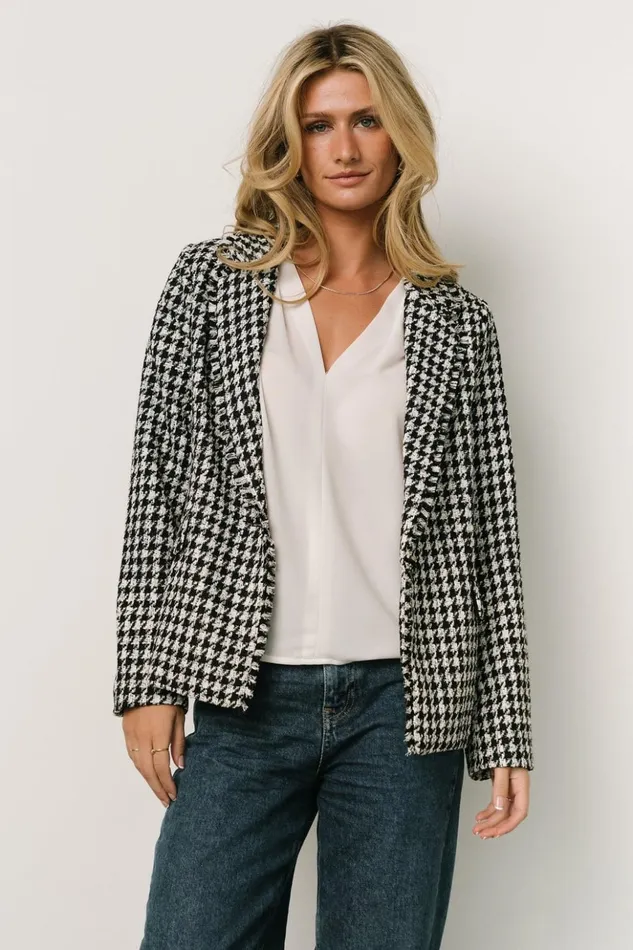 Baltic Born Outerwear Ginerva Blazer Black Ivory 8211 Women Baltic Born Outerwear Ginerva Blazer Black Ivory 8211 Women