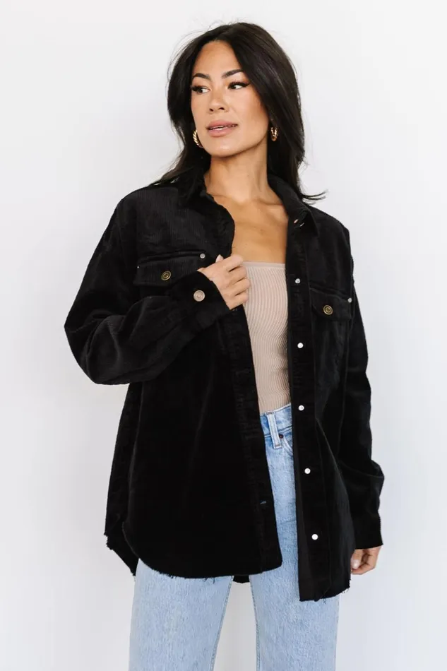 Baltic Born Outerwear Greeley Corduroy Jacket Black 8211 Women