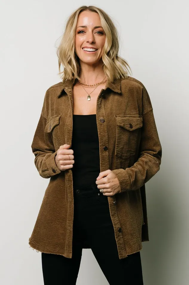Baltic Born Outerwear Greeley Corduroy Jacket Coffee 8211 Women
