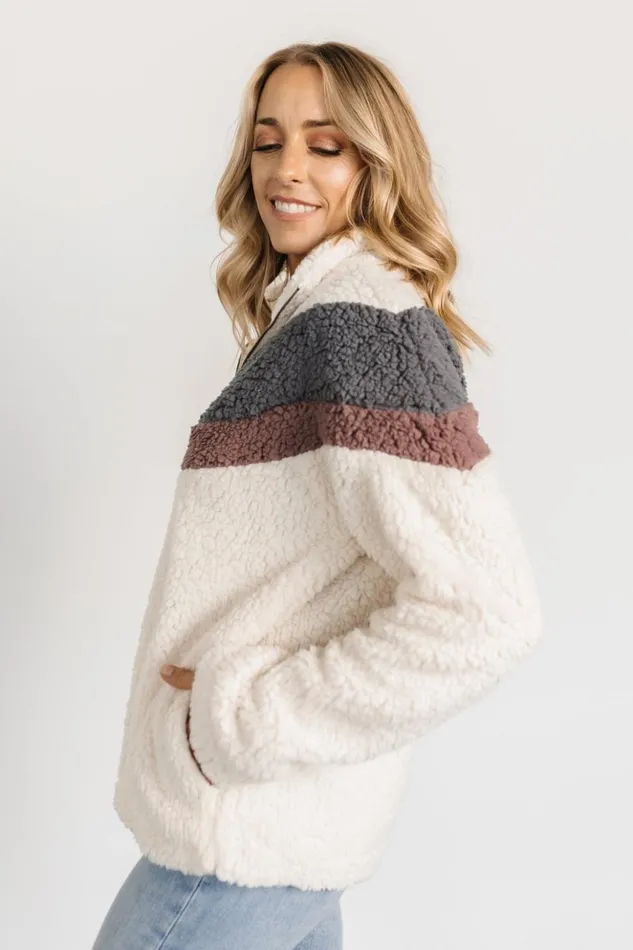 Baltic Born Outerwear Jodie Sherpa Jacket Cream Multi 8211 Women Baltic Born Outerwear Jodie Sherpa Jacket Cream Multi 8211 Women