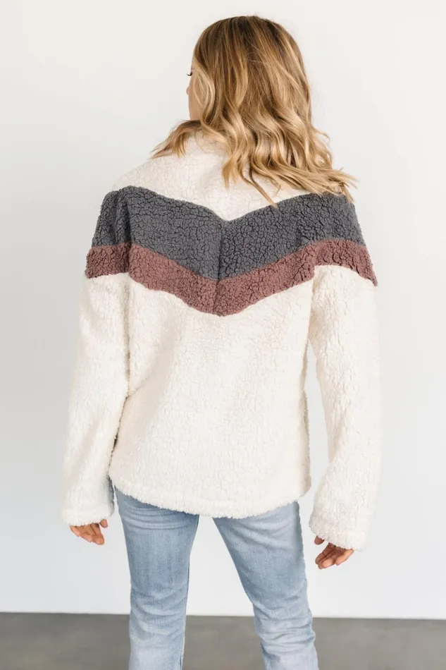 Baltic Born Outerwear Jodie Sherpa Jacket Cream Multi 8211 Women Baltic Born Outerwear Jodie Sherpa Jacket Cream Multi 8211 Women