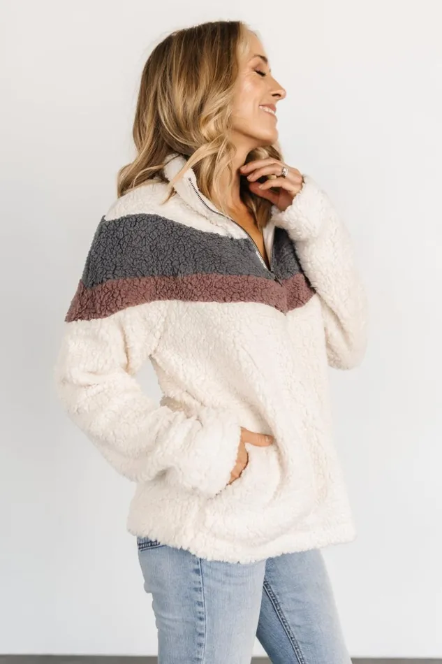 Baltic Born Outerwear Jodie Sherpa Jacket Cream Multi 8211 Women Baltic Born Outerwear Jodie Sherpa Jacket Cream Multi 8211 Women
