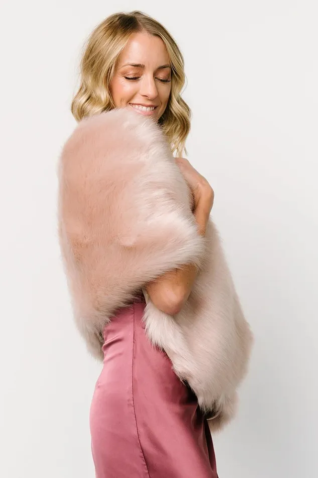 Baltic Born Outerwear Jovie Faux Fur Shawl Pale Blush 8211 Women Baltic Born Outerwear Jovie Faux Fur Shawl Pale Blush 8211 Women