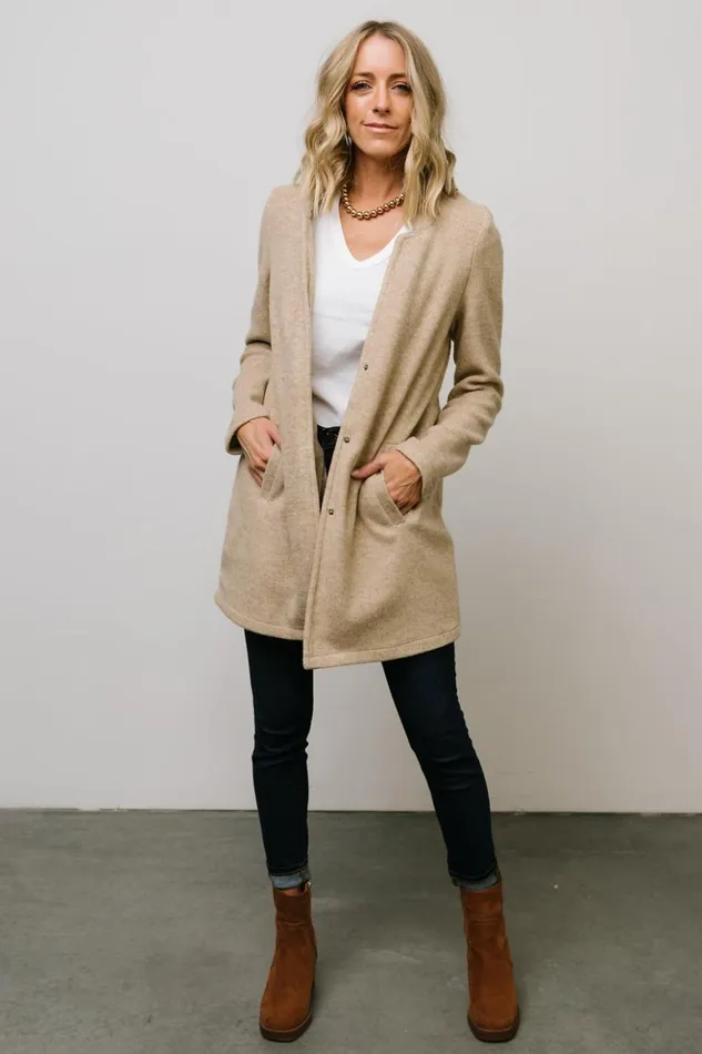 Baltic Born Outerwear Knoll Notch Jacket Oatmeal 8211 Women
