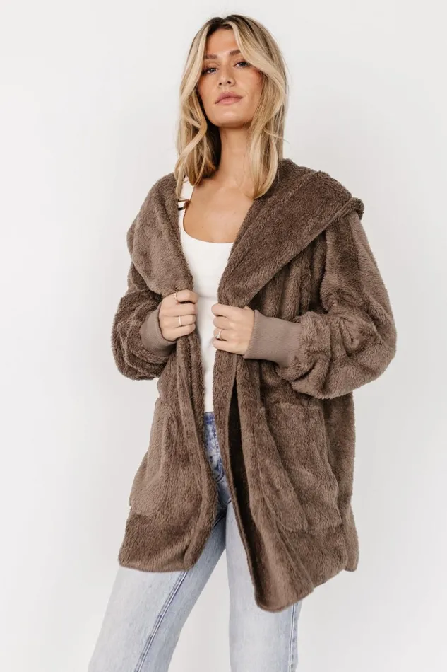 Baltic Born Outerwear Melrose Teddy Jacket Brown 8211 Women