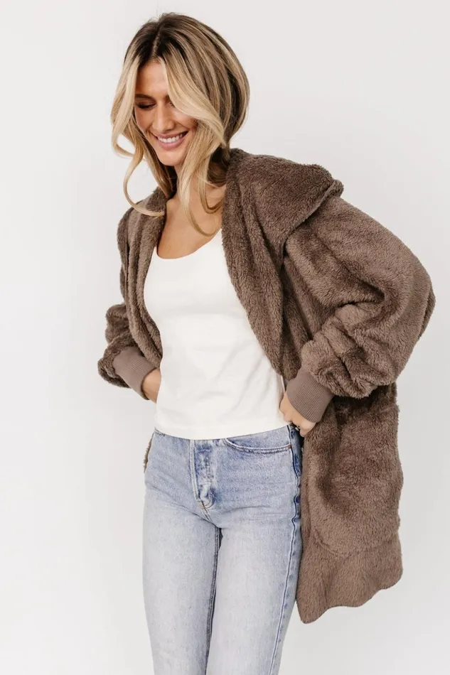 Baltic Born Outerwear Melrose Teddy Jacket Brown 8211 Women Baltic Born Outerwear Melrose Teddy Jacket Brown 8211 Women