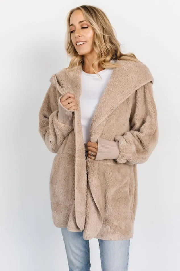 Baltic Born Outerwear Melrose Teddy Jacket Taupe 8211 Women Baltic Born Outerwear Melrose Teddy Jacket Taupe 8211 Women