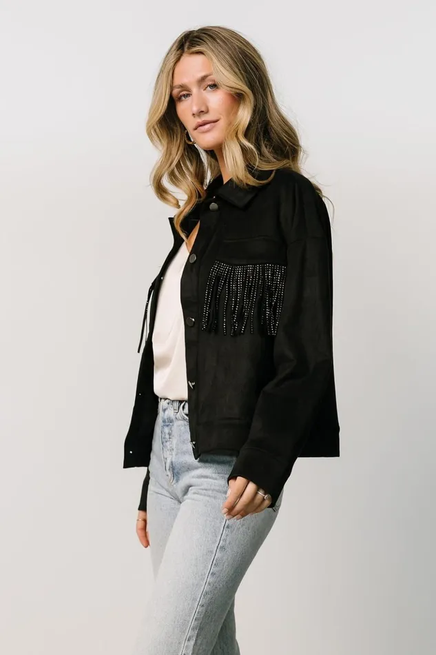 Baltic Born Outerwear Mills Fringe Jacket Black 8211 Women Baltic Born Outerwear Mills Fringe Jacket Black 8211 Women