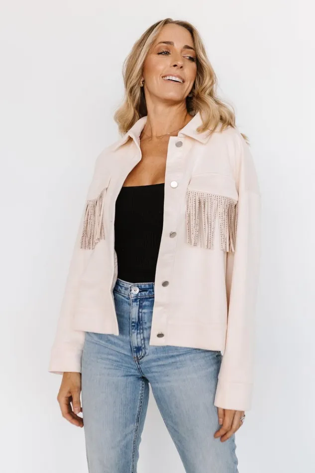 Baltic Born Outerwear Mills Fringe Jacket Ivory 8211 Women