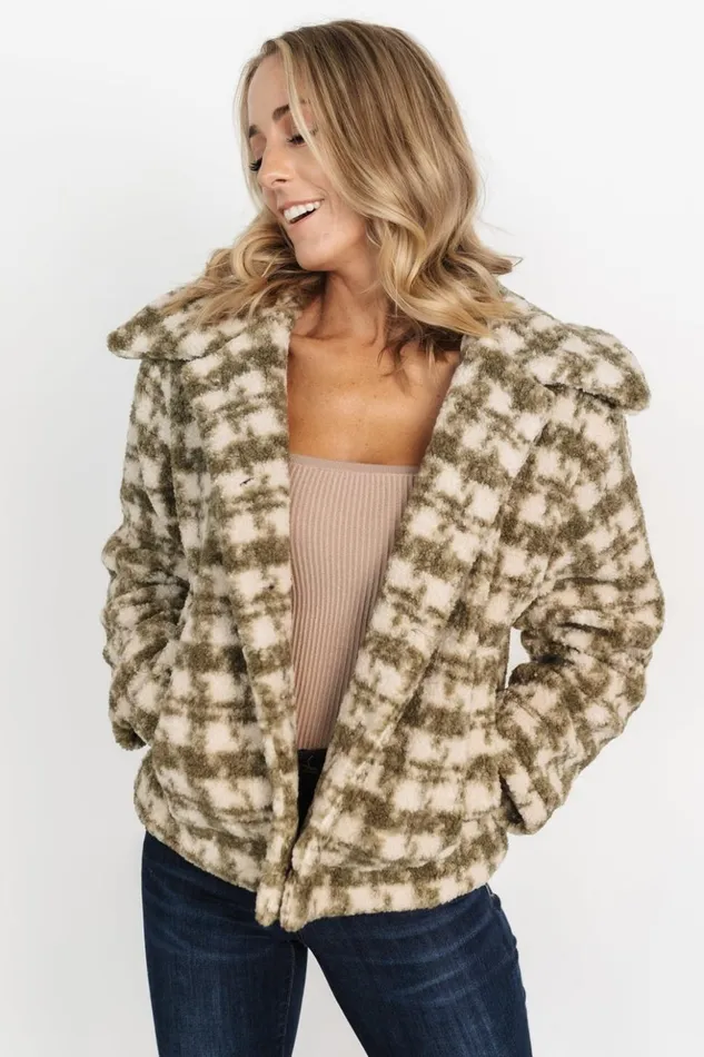 Baltic Born Outerwear Ridge Teddy Coat Olive Ivory 8211 Women Baltic Born Outerwear Ridge Teddy Coat Olive Ivory 8211 Women