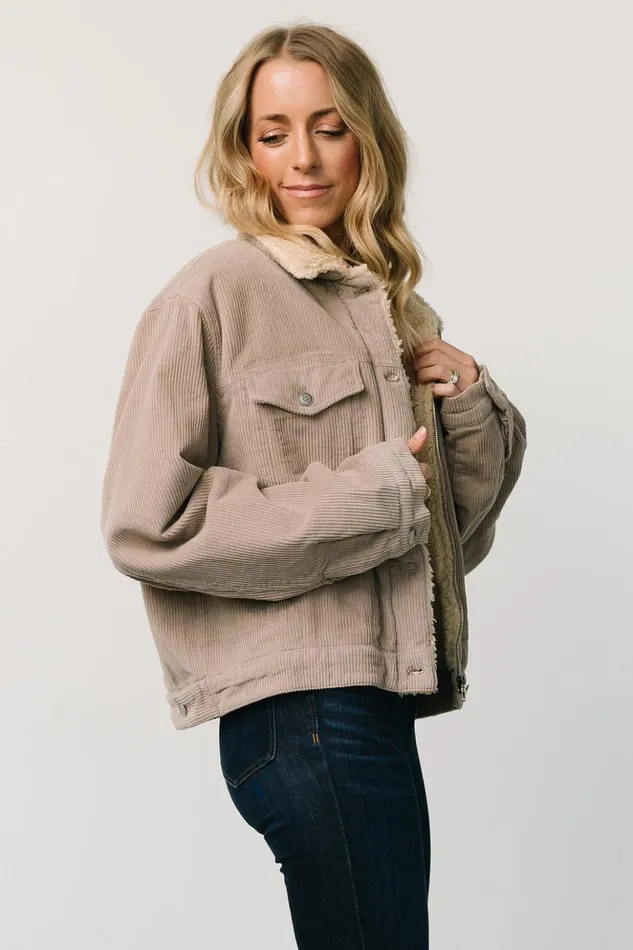 Baltic Born Outerwear Ridley Corduroy Jacket Taupe 8211 Women Baltic Born Outerwear Ridley Corduroy Jacket Taupe 8211 Women