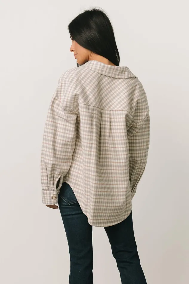 Baltic Born Outerwear Seeley Shacket Dusty Blue Multi 8211 Women Baltic Born Outerwear Seeley Shacket Dusty Blue Multi 8211 Women