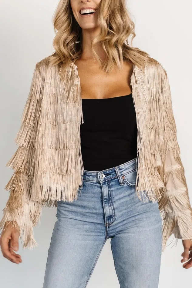 Baltic Born Outerwear Sheridan Fringe Jacket Champagne 8211 Women Baltic Born Outerwear Sheridan Fringe Jacket Champagne 8211 Women