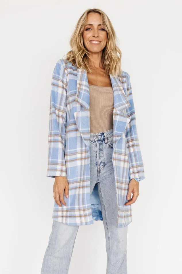 Baltic Born Outerwear Tetonia Plaid Shacket Blue Multi 8211 Women