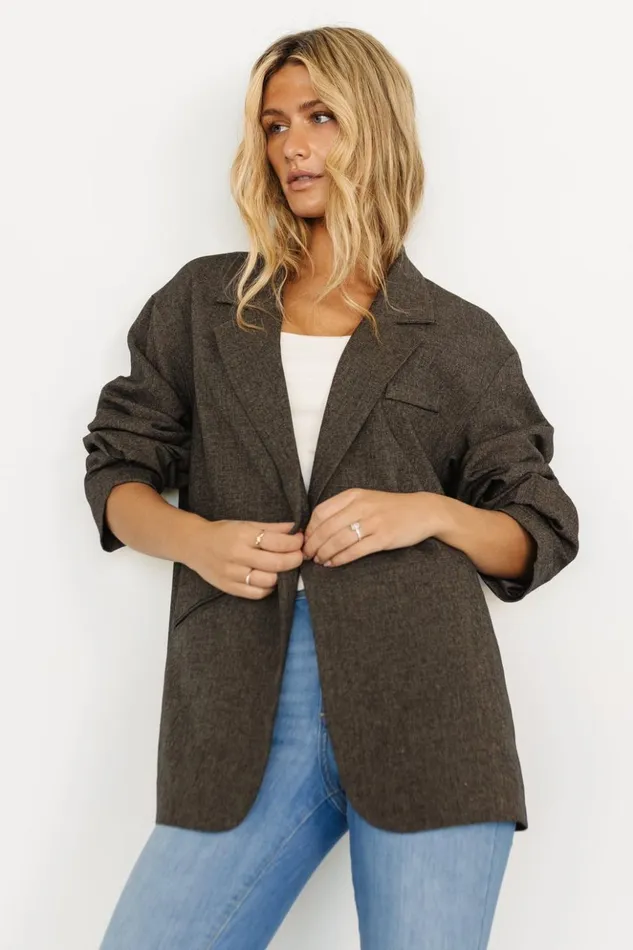 Baltic Born Outerwear Thorpe Oversized Blazer Charcoal 8211 Women Baltic Born Outerwear Thorpe Oversized Blazer Charcoal 8211 Women