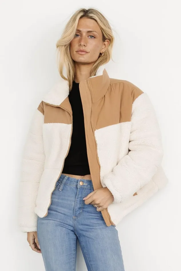 Baltic Born Outerwear Weekender Sherpa Puffer Jacket Cream Camel 8211 Women Baltic Born Outerwear Weekender Sherpa Puffer Jacket Cream Camel 8211 Women