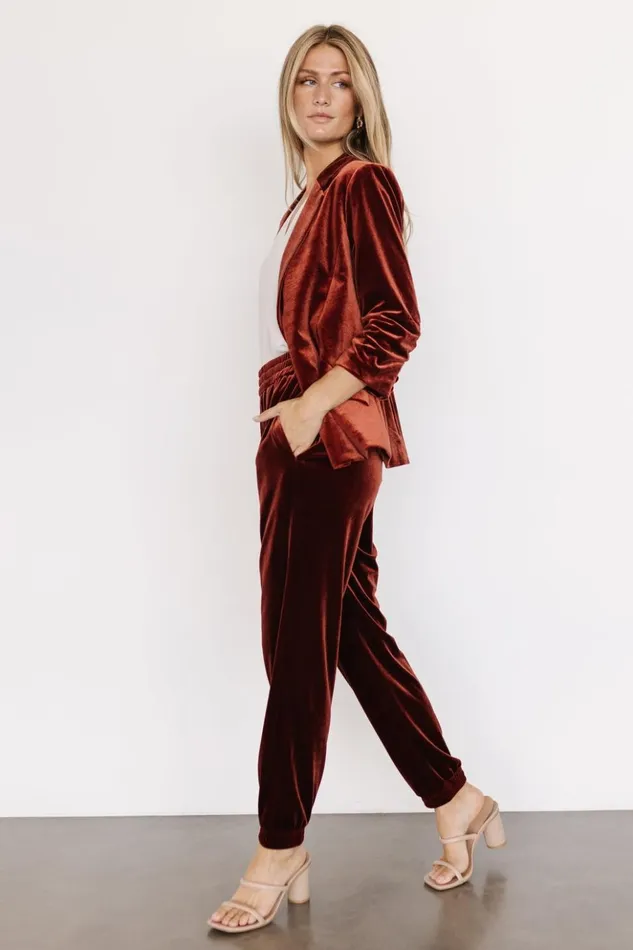 Baltic Born Pants Archie Velvet Jogger Pants Cinnamon 8211 Women Baltic Born Pants Archie Velvet Jogger Pants Cinnamon 8211 Women