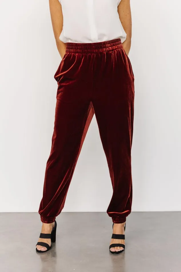 Baltic Born Pants Archie Velvet Jogger Pants Cinnamon 8211 Women Baltic Born Pants Archie Velvet Jogger Pants Cinnamon 8211 Women