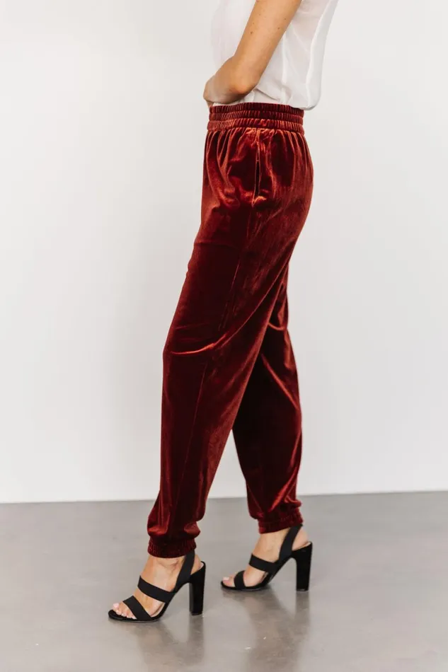 Baltic Born Pants Archie Velvet Jogger Pants Cinnamon 8211 Women Baltic Born Pants Archie Velvet Jogger Pants Cinnamon 8211 Women