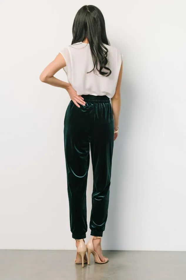 Baltic Born Pants Archie Velvet Jogger Pants Dark Green 8211 Women Baltic Born Pants Archie Velvet Jogger Pants Dark Green 8211 Women