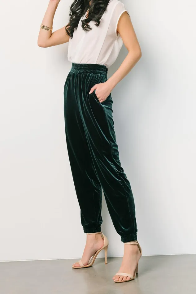 Baltic Born Pants Archie Velvet Jogger Pants Dark Green 8211 Women Baltic Born Pants Archie Velvet Jogger Pants Dark Green 8211 Women