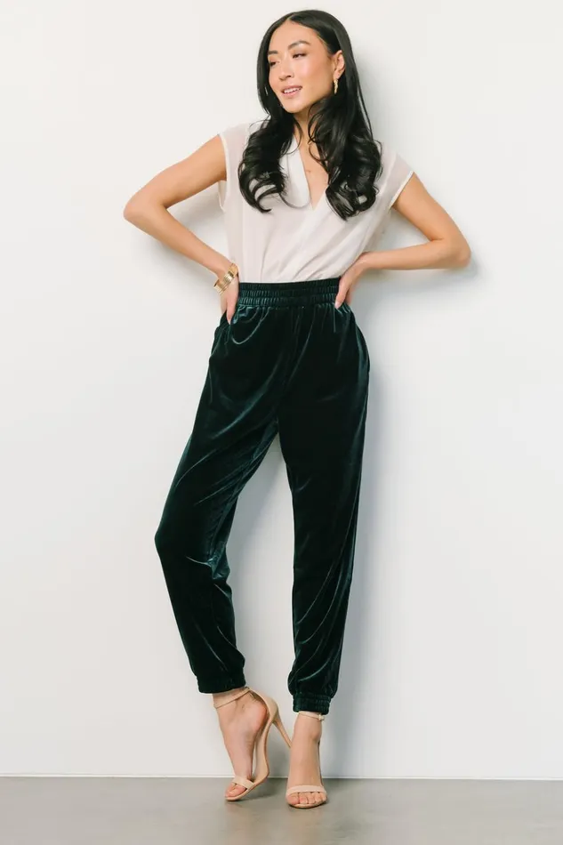 Baltic Born Pants Archie Velvet Jogger Pants Dark Green 8211 Women Baltic Born Pants Archie Velvet Jogger Pants Dark Green 8211 Women