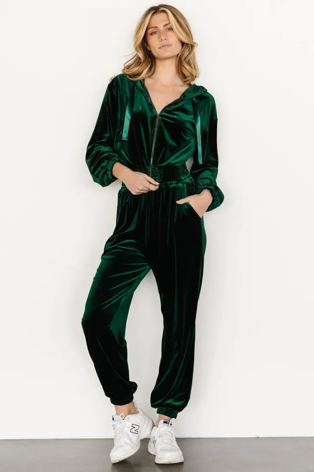 Baltic Born Pants Bewitched Velvet Jogger Pants Green 8211 Women