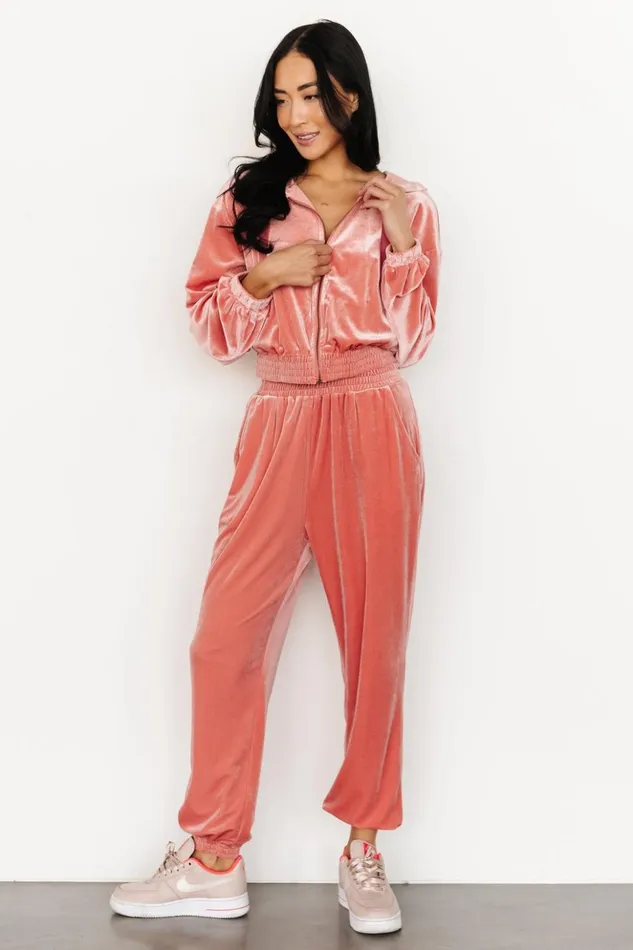 Baltic Born Pants Bewitched Velvet Jogger Pants Pink 8211 Women