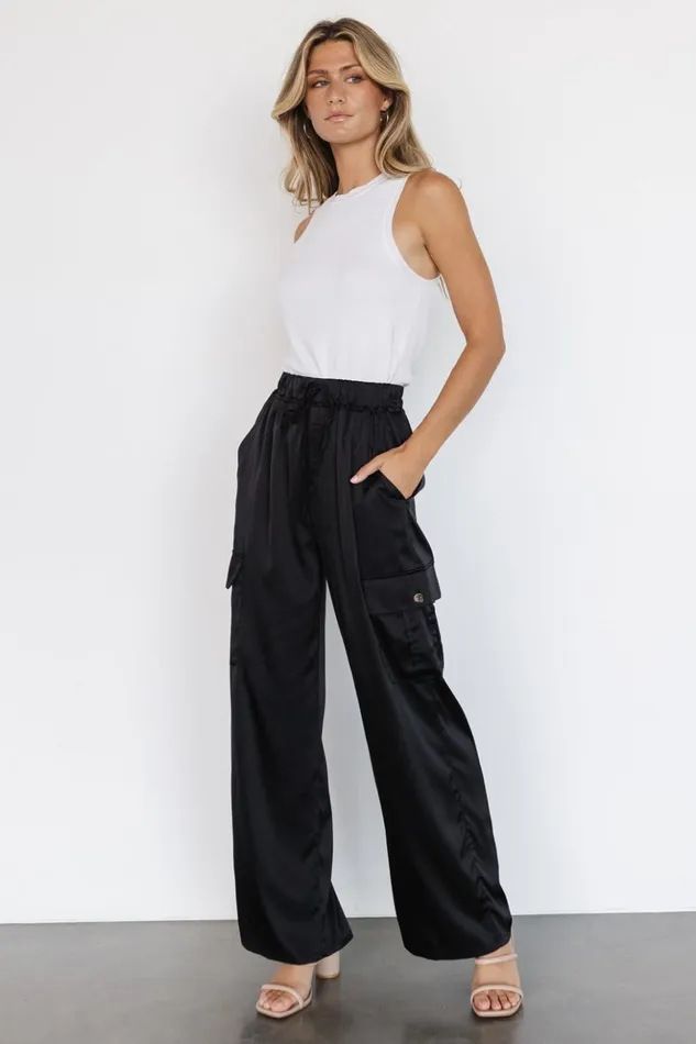 Baltic Born Pants Drey Satin Pants Black 8211 Women