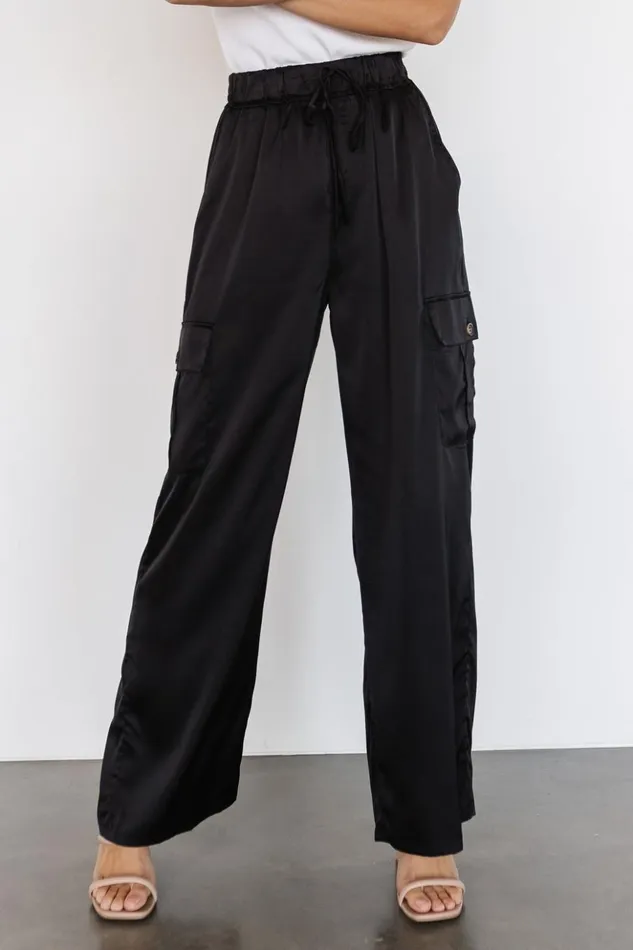Baltic Born Pants Drey Satin Pants Black 8211 Women
