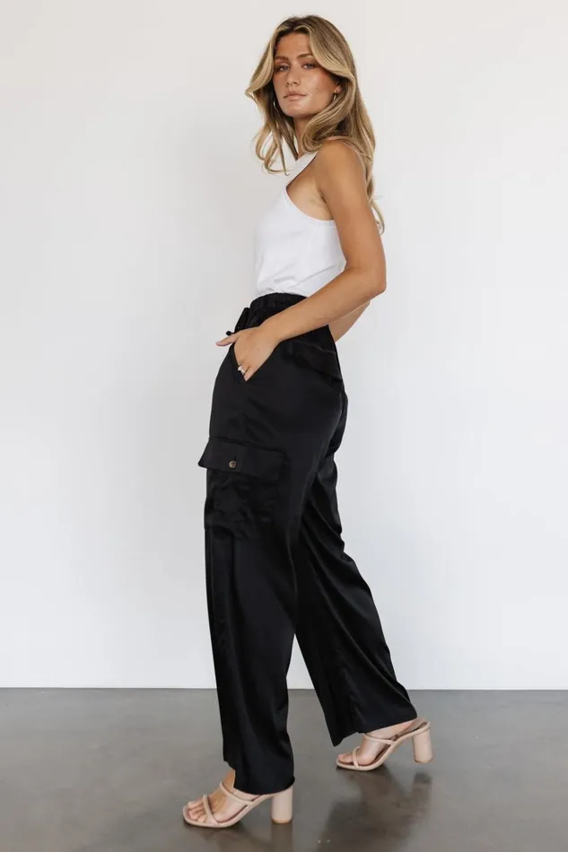 Baltic Born Pants Drey Satin Pants Black 8211 Women