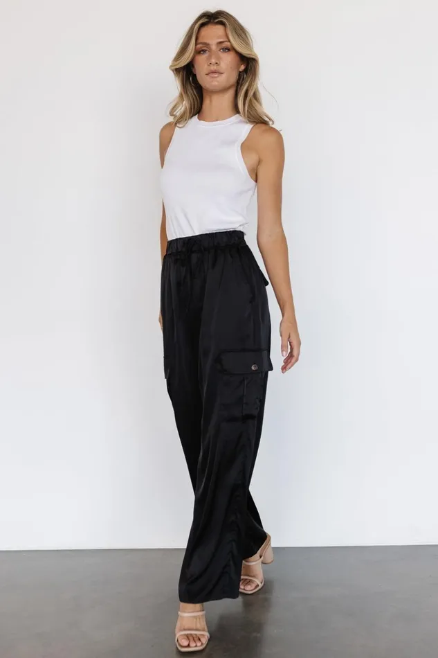 Baltic Born Pants Drey Satin Pants Black 8211 Women
