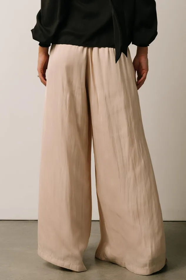 Baltic Born Pants Jayla Palazzo Satin Pant Champagne 8211 Women Baltic Born Pants Jayla Palazzo Satin Pant Champagne 8211 Women