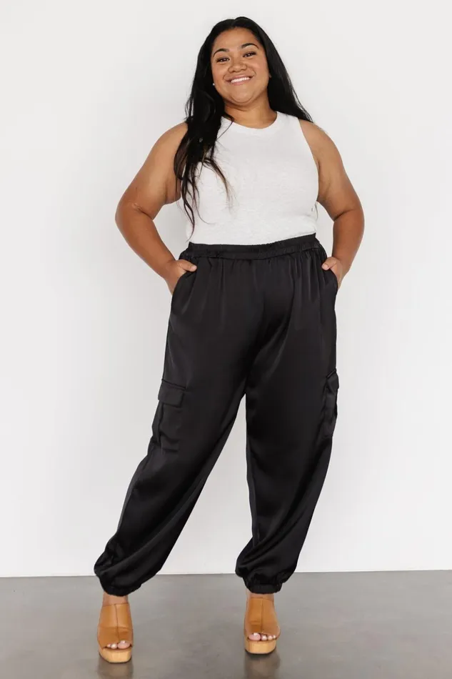 Baltic Born Pants William Satin Jogger Pants Black 8211 Women Baltic Born Pants William Satin Jogger Pants Black 8211 Women